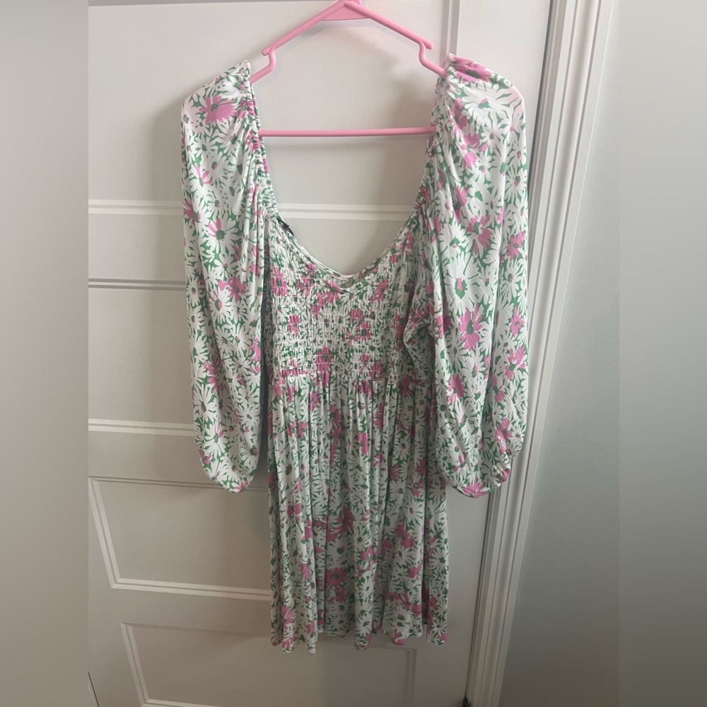 Floral summer dress/ off shoulder